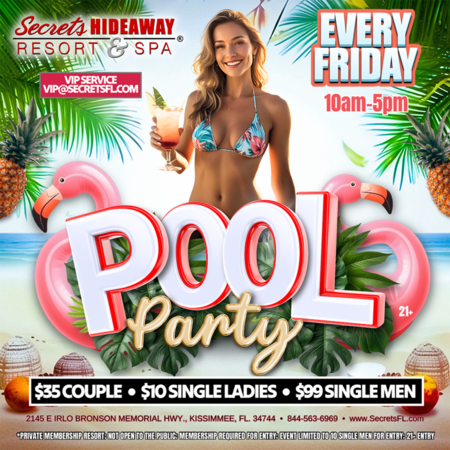 Friday Pool Party 10am-5pm - 2027/2028 New Years Celebration